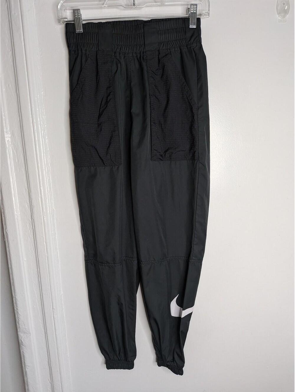 Nike Black Jogger Sweatpants with White Swoosh
